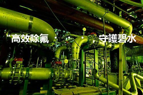 “高效除氟，守護碧水藍天——廢水中氟離子處理新篇章”